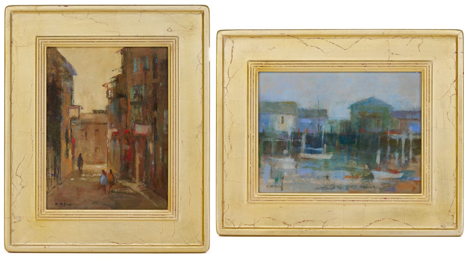 Lot 764: 2 Helen St. Clair Oil on Board Scenes