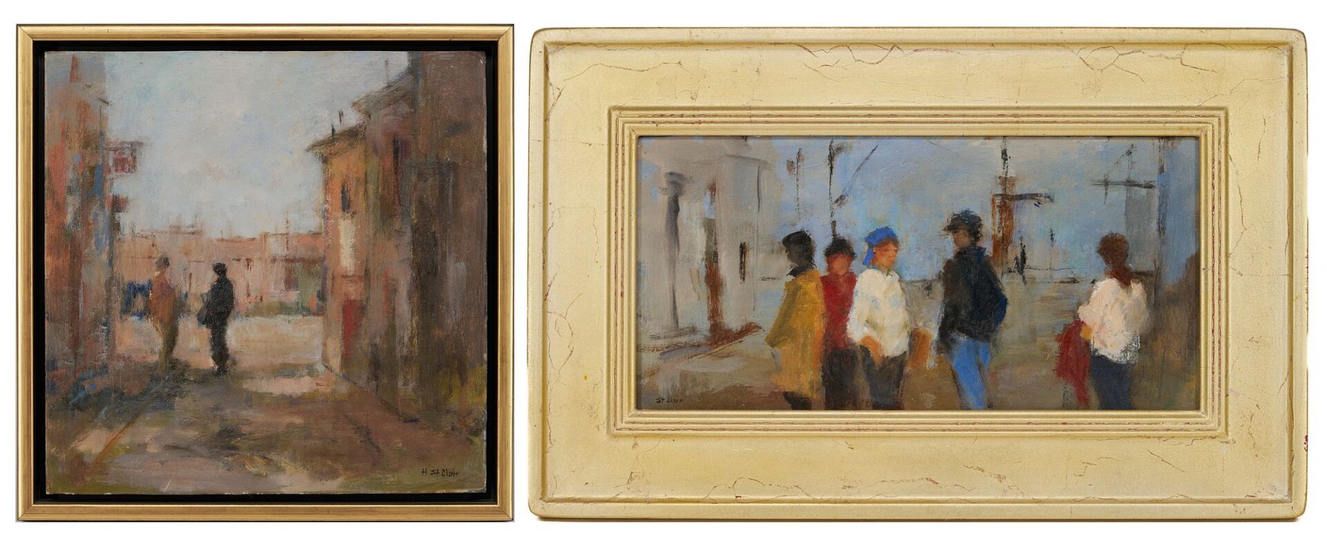 Lot 765: 2 Helen St. Clair Figural Street Scenes