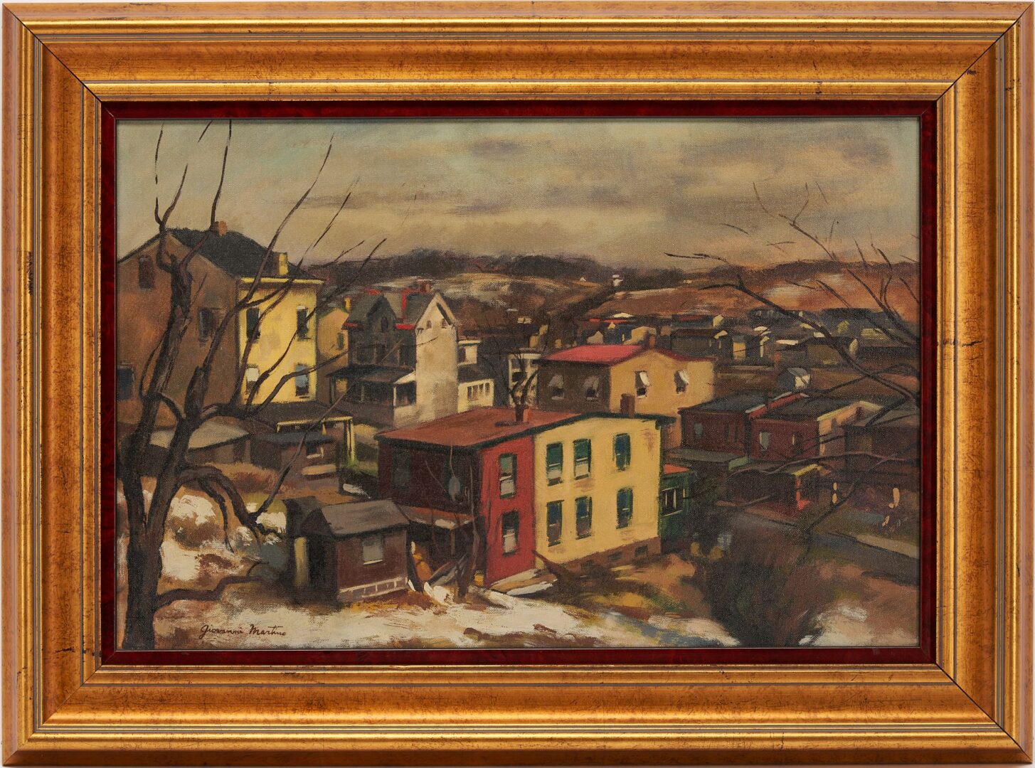 Lot 766: Giovanni Martino O/C Cityscape, East Manayank, Philadelphia