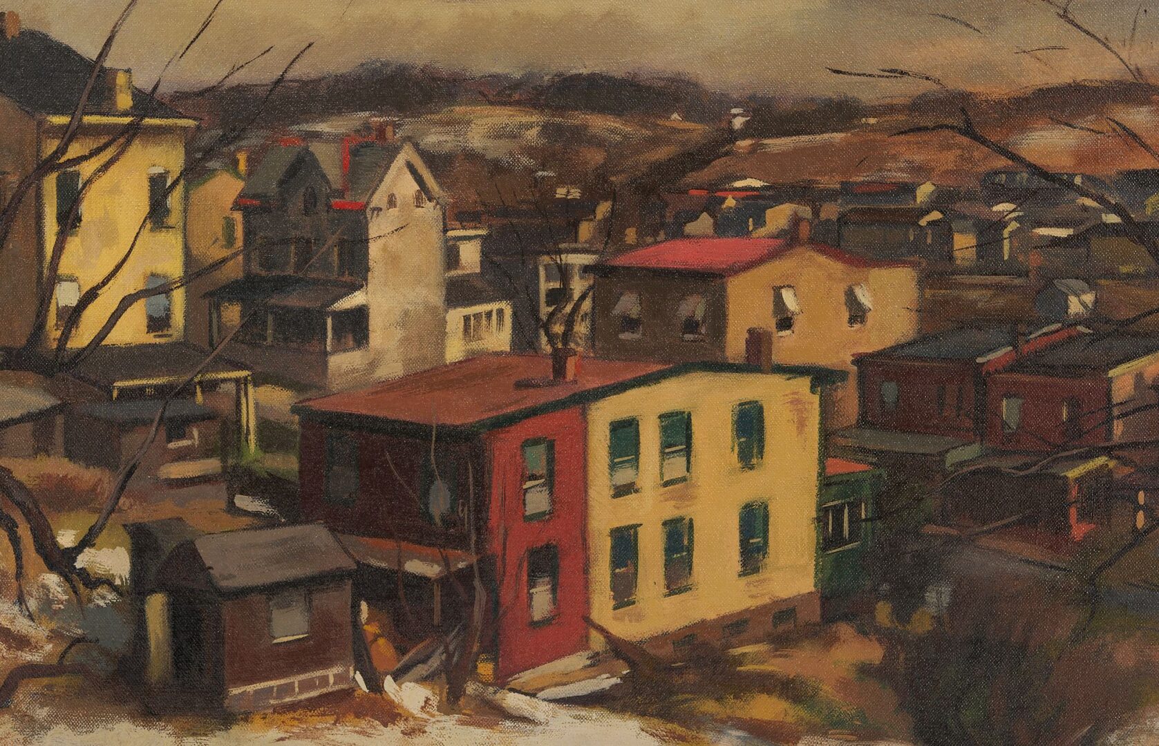 Lot 766: Giovanni Martino O/C Cityscape, East Manayank, Philadelphia