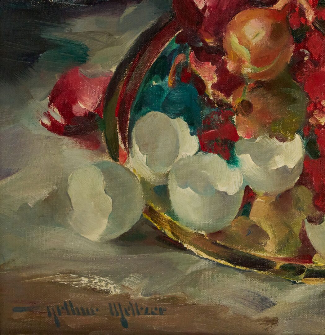 Lot 767: Arthur Meltzer O/C Still Life, Eggs & Onion Reflections