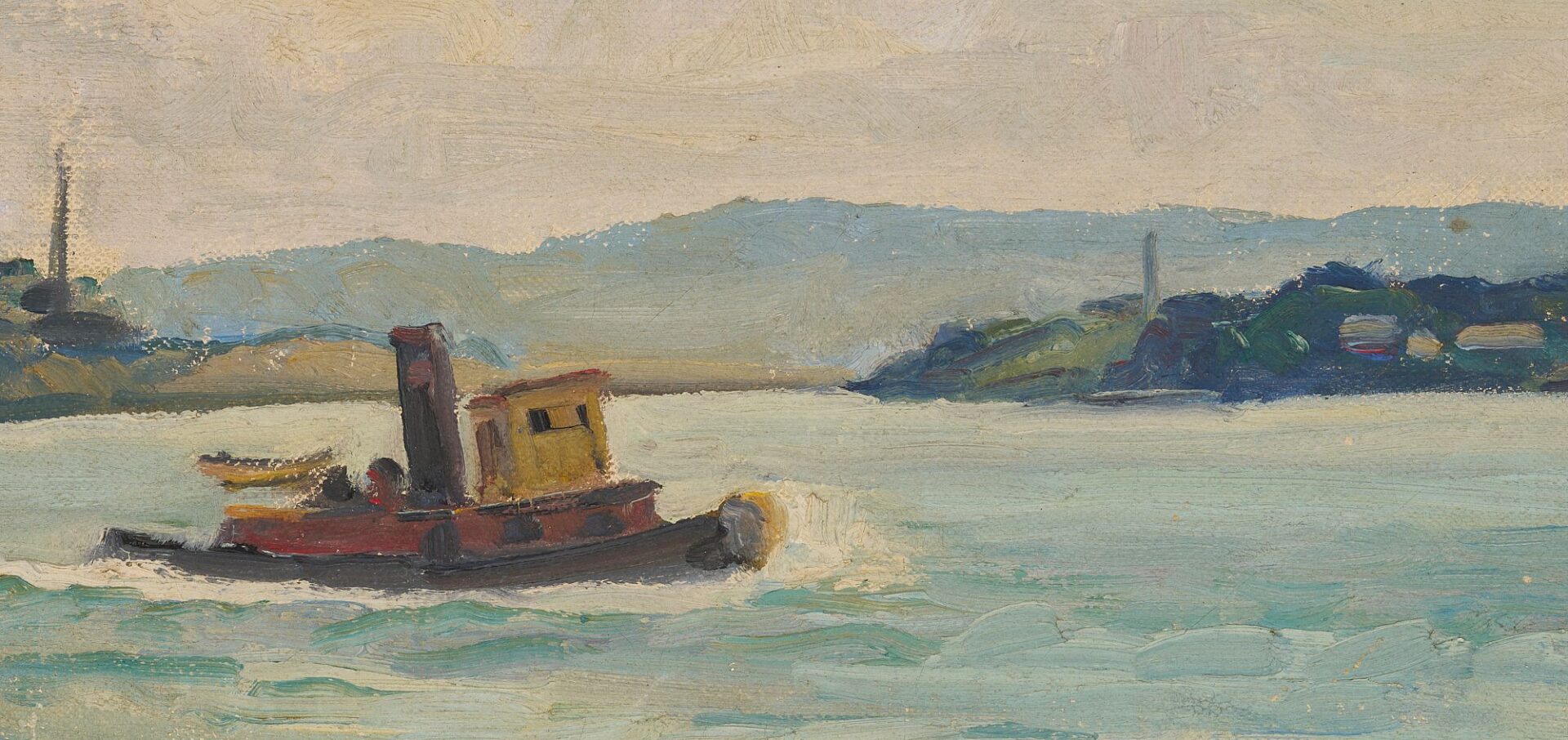 Lot 769: Emily Hortense Budell O/C Marine Scene