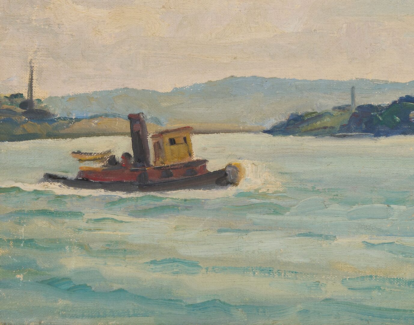 Lot 769: Emily Hortense Budell O/C Marine Scene