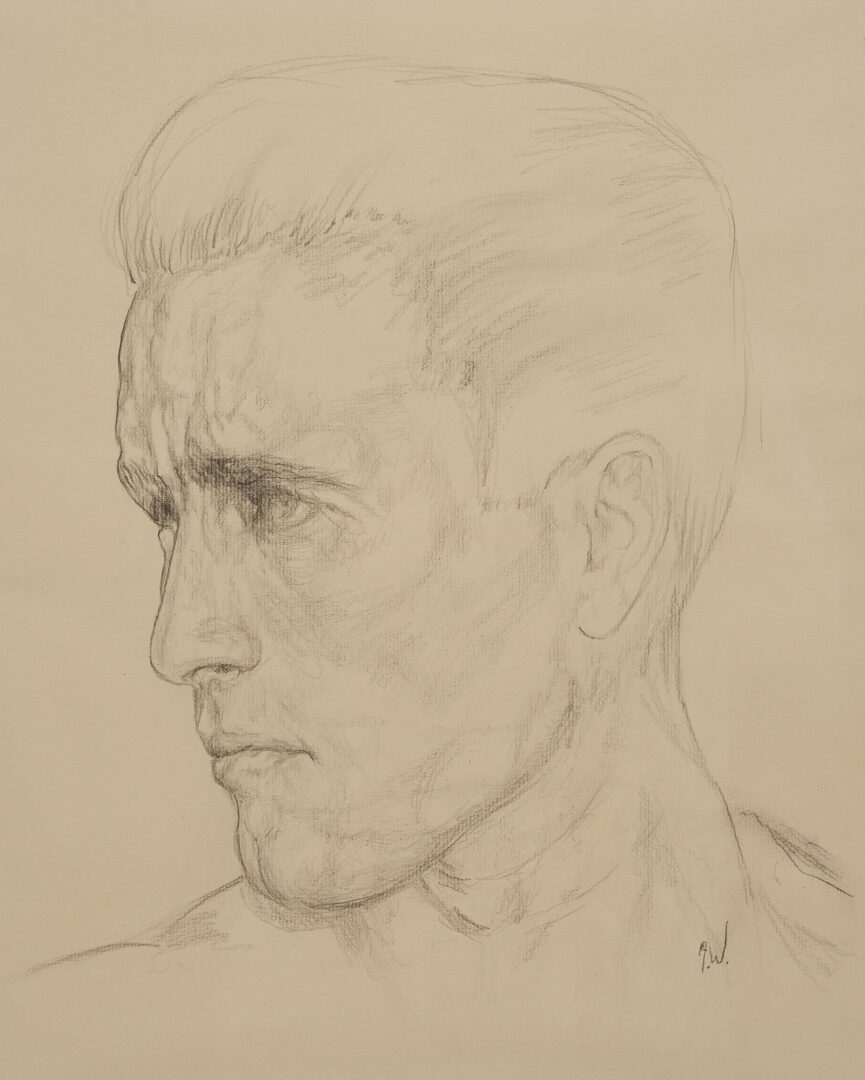 Lot 775: Portrait Drawings of Andrew Wyeth & Paull Anderson