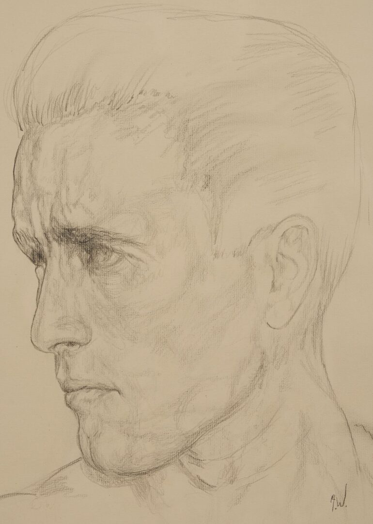 Lot 775: Portrait Drawings of Andrew Wyeth & Paull Anderson