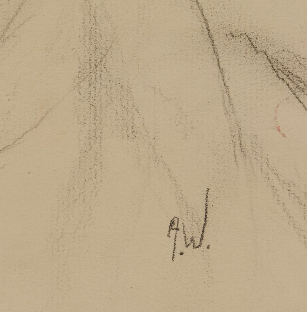 Lot 775: Portrait Drawings of Andrew Wyeth & Paull Anderson