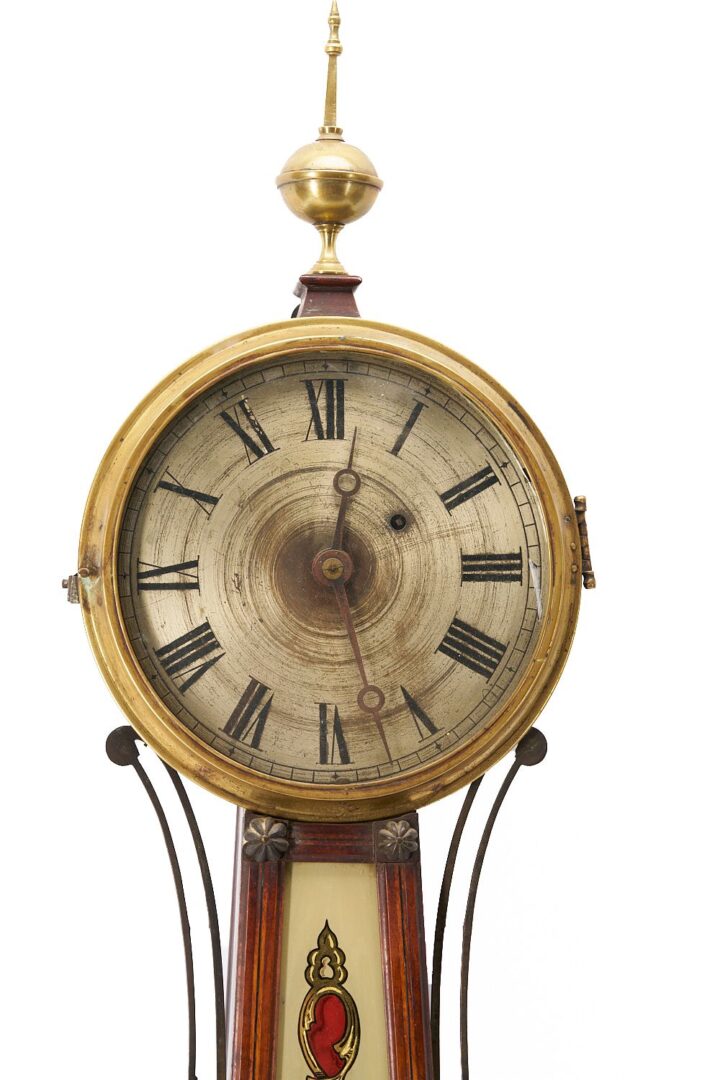 Lot 779: Federal Eglomise Banjo Clock