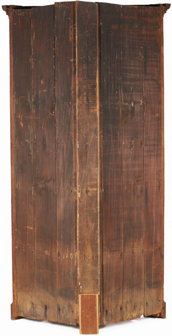 Lot 781: Southern Walnut Inlaid Corner Cupboard