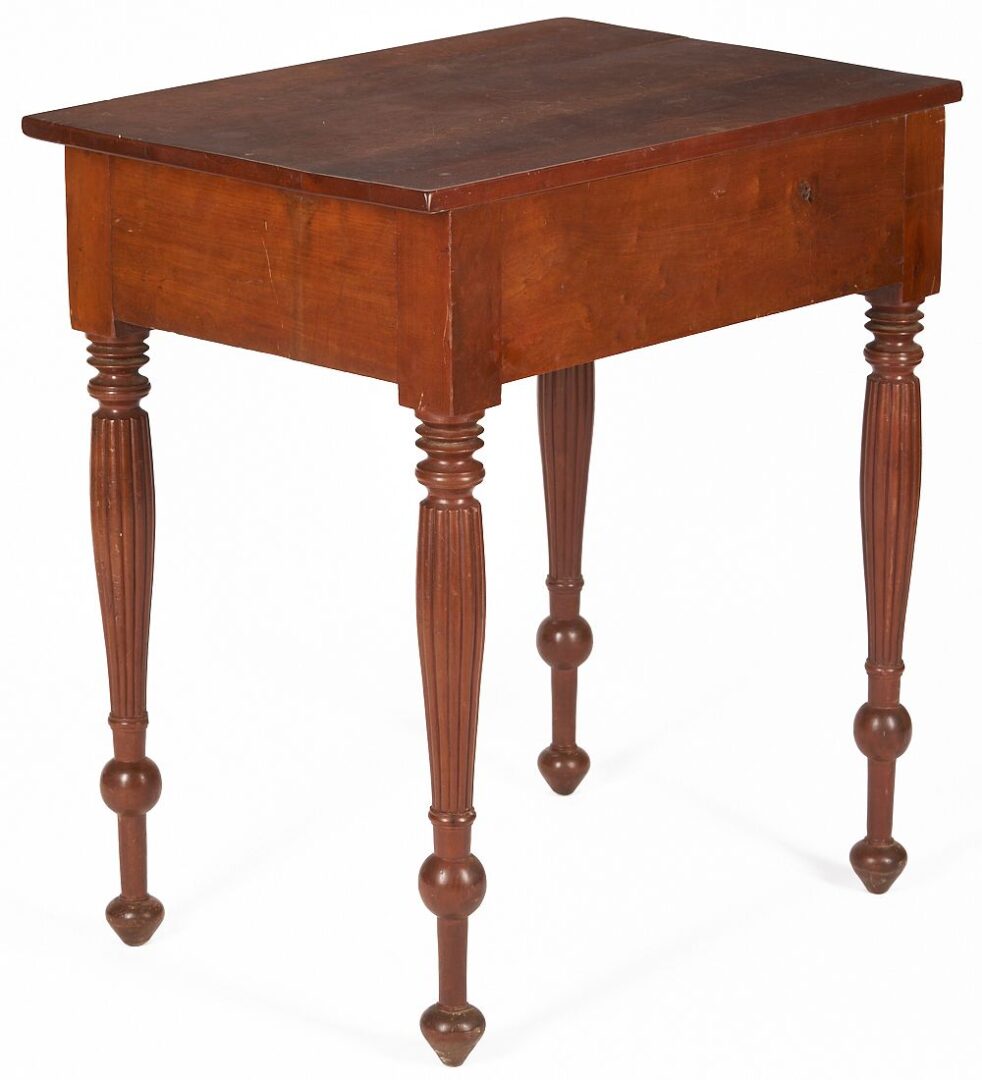 Lot 791: TN or KY Sheraton Table with Reeded Legs