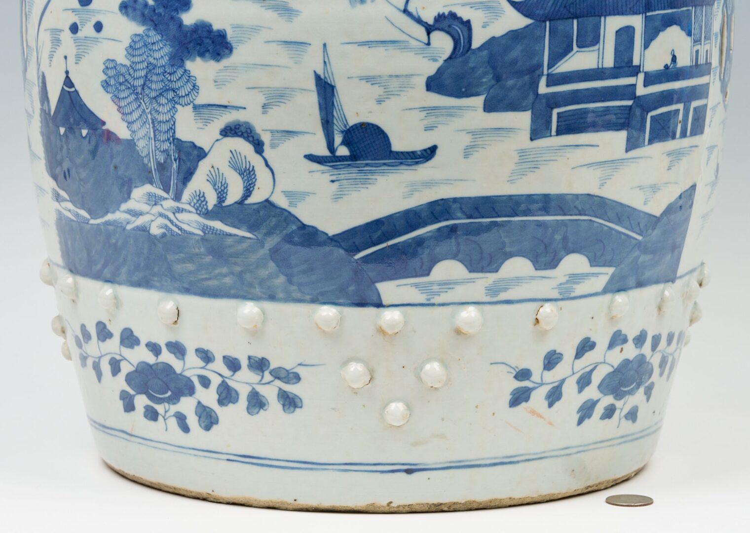 Lot 7: Chinese Blue & White Porcelain Garden Seat