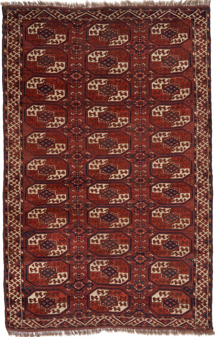 Lot 816: Antique Turkmen Yomud or Yomut Main Carpet or Rug