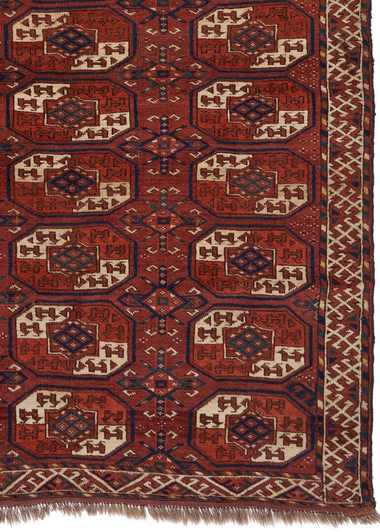 Lot 816: Antique Turkmen Yomud or Yomut Main Carpet or Rug