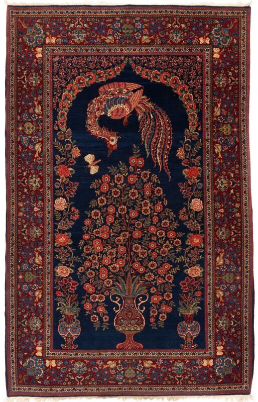 Lot 819: Persian Kashan Vase Rug
