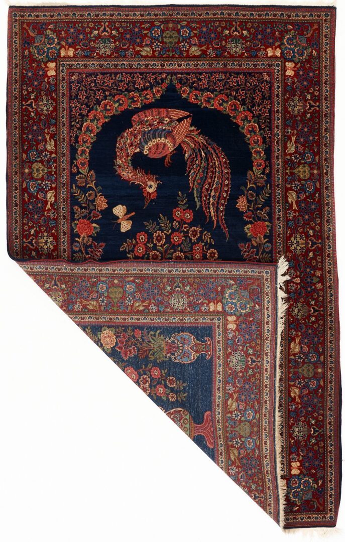 Lot 819: Persian Kashan Vase Rug