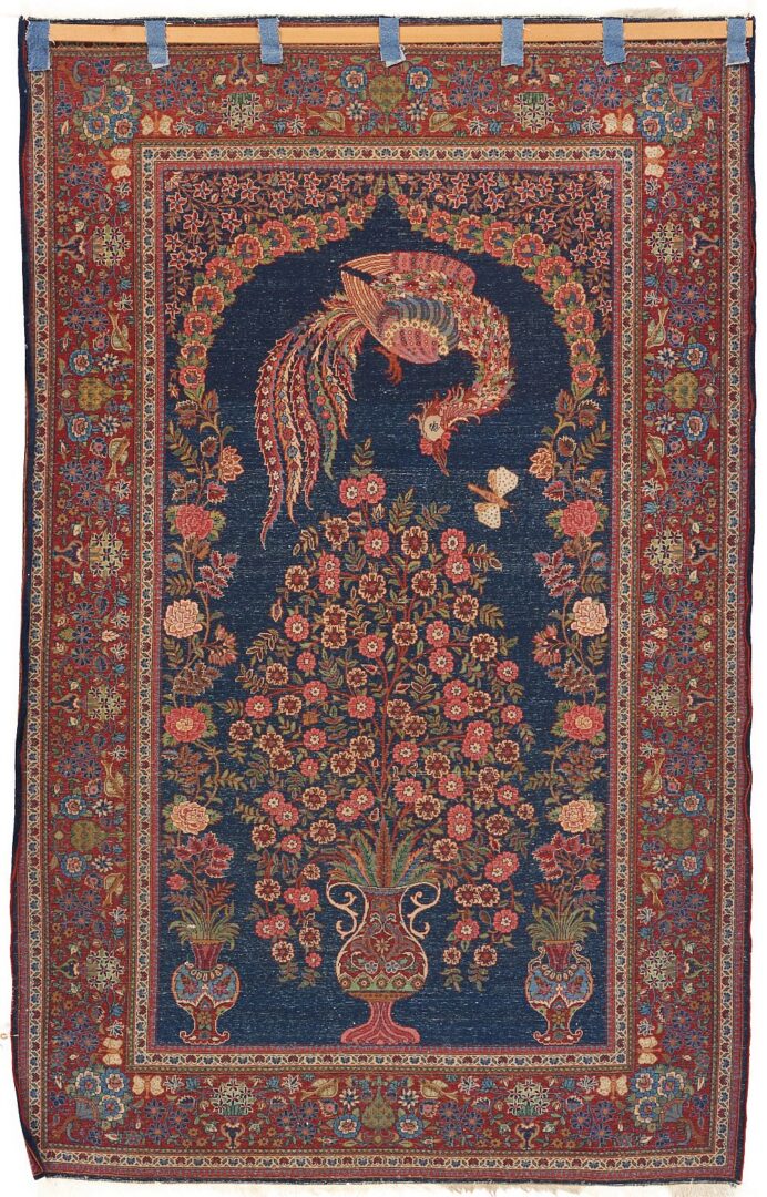 Lot 819: Persian Kashan Vase Rug