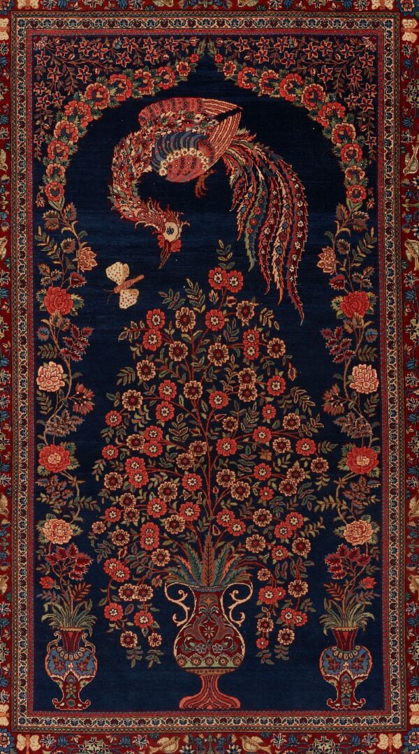 Lot 819: Persian Kashan Vase Rug