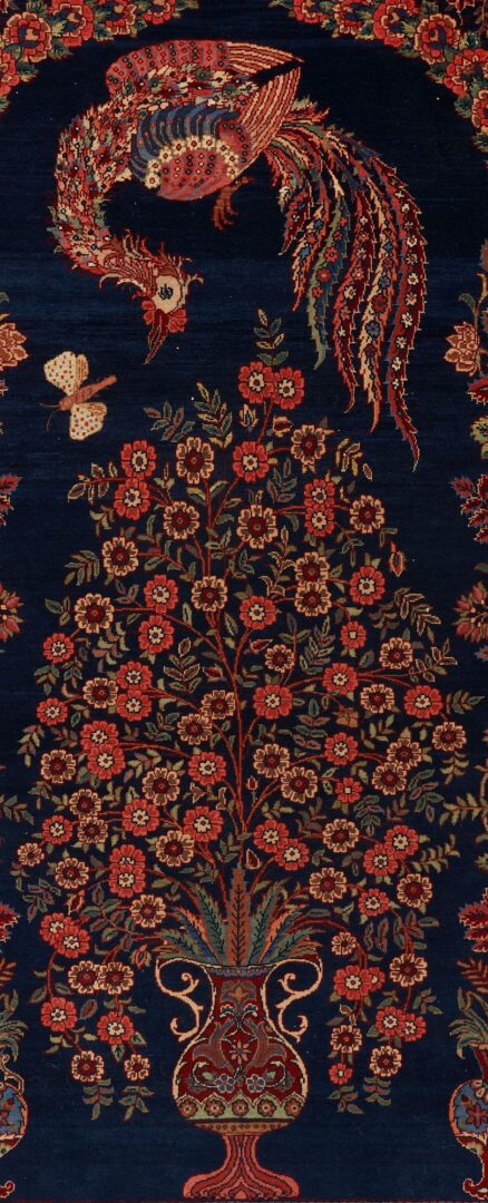 Lot 819: Persian Kashan Vase Rug