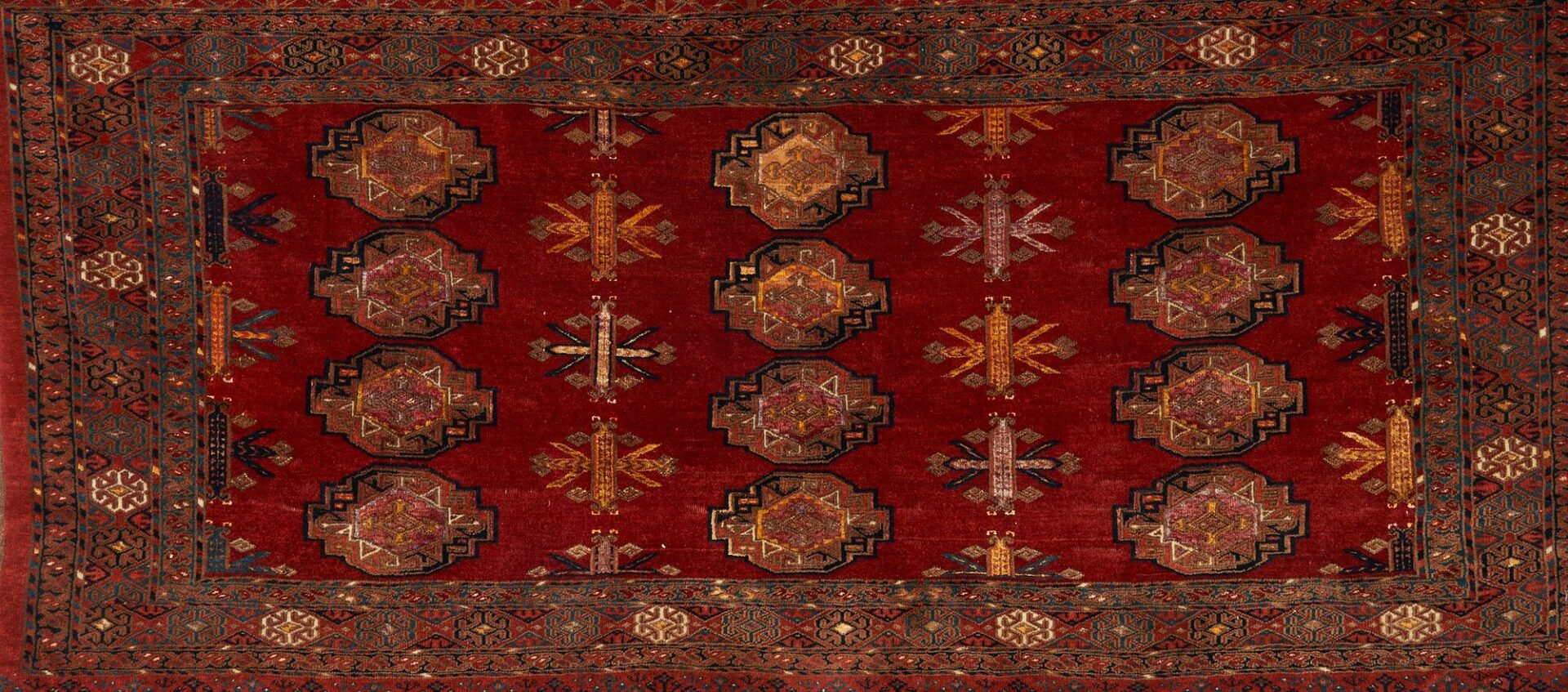 Lot 820: Tekke Turkmen Chief's Chuval w/ Silk & Cotton Highlights