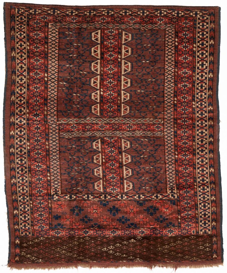 Lot 822: Antique Yomud or Yomut Turkmen Ensi Rug, 5' 6" x 4'Â 7"