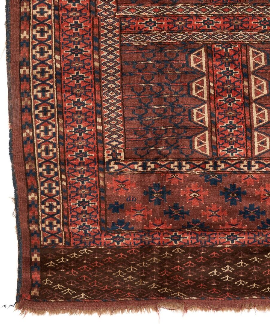 Lot 822: Antique Yomud or Yomut Turkmen Ensi Rug, 5' 6" x 4'Â 7"