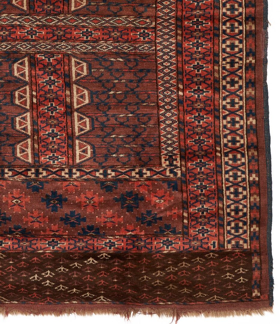 Lot 822: Antique Yomud or Yomut Turkmen Ensi Rug, 5' 6" x 4'Â 7"