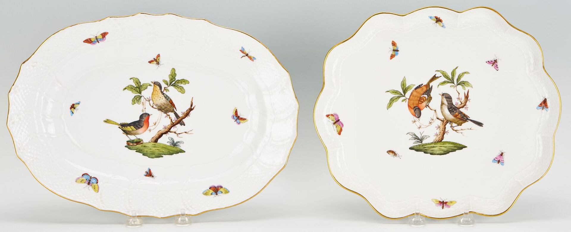 Lot 828: 17 pcs. Assorted Herend Porcelain incl. Rothschild Bird