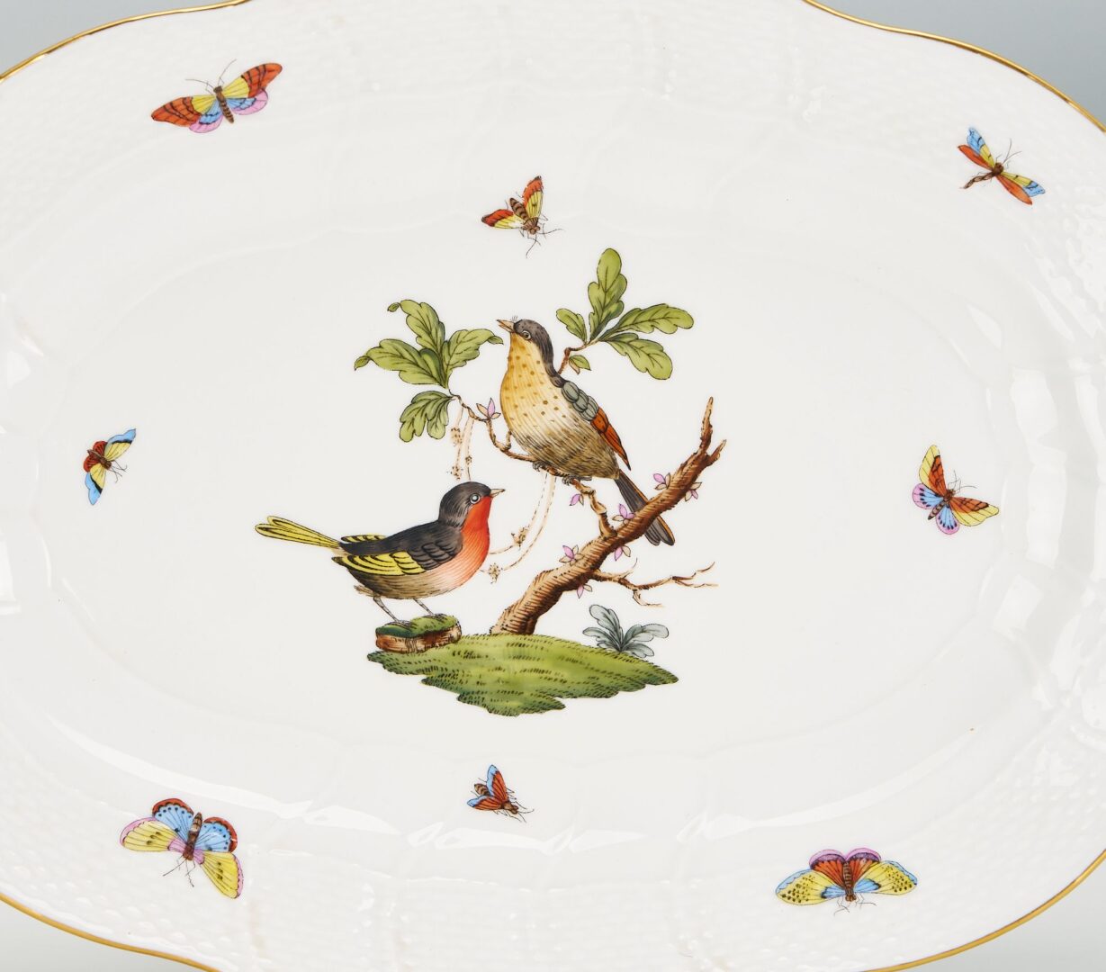 Lot 828: 17 pcs. Assorted Herend Porcelain incl. Rothschild Bird