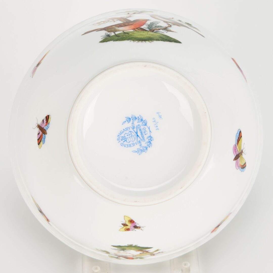 Lot 828: 17 pcs. Assorted Herend Porcelain incl. Rothschild Bird