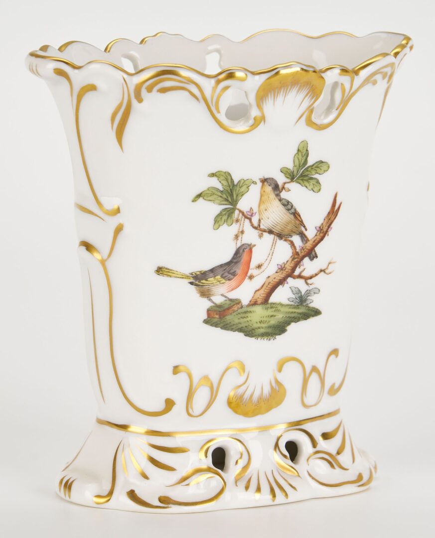 Lot 828: 17 pcs. Assorted Herend Porcelain incl. Rothschild Bird