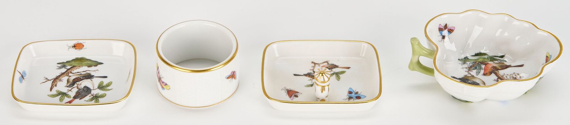 Lot 828: 17 pcs. Assorted Herend Porcelain incl. Rothschild Bird