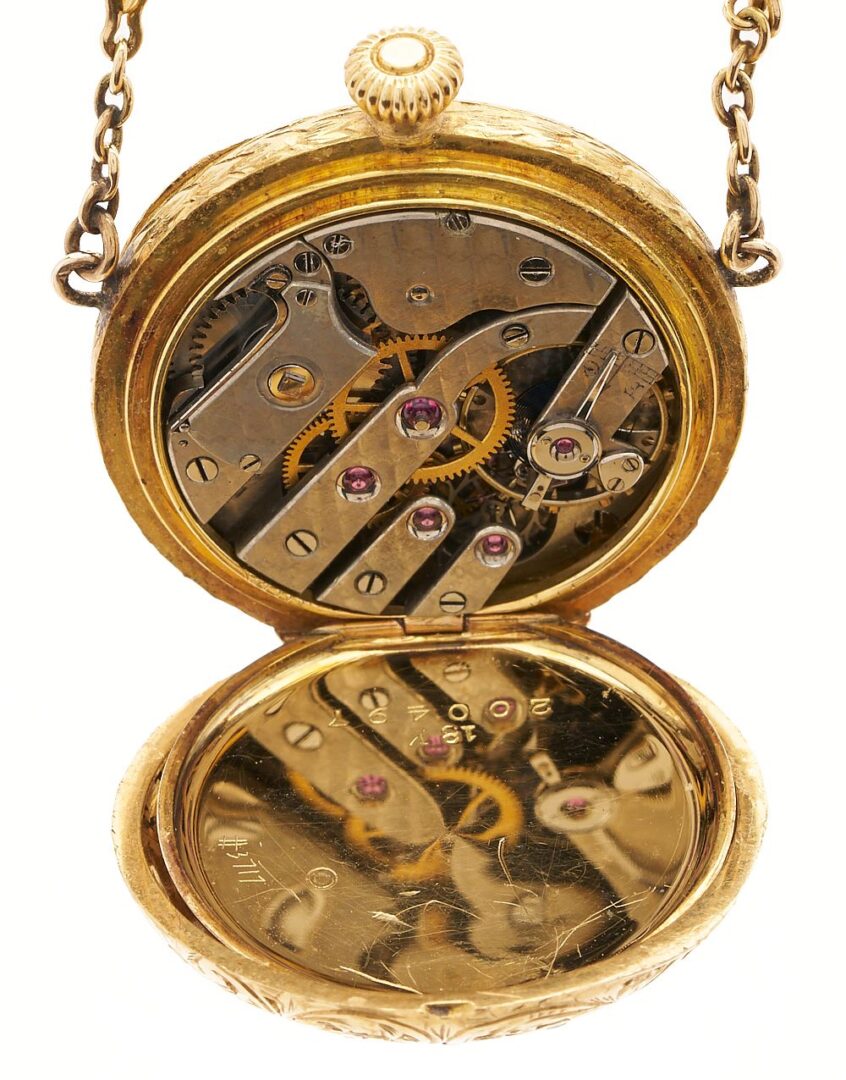 Lot 835: Gold & Diamond Pocket Watch Brooch