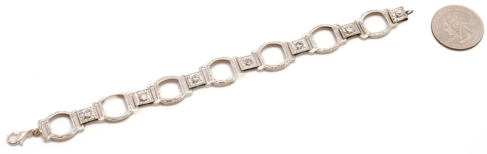 Lot 844: 14K Diamond Openwork Bracelet