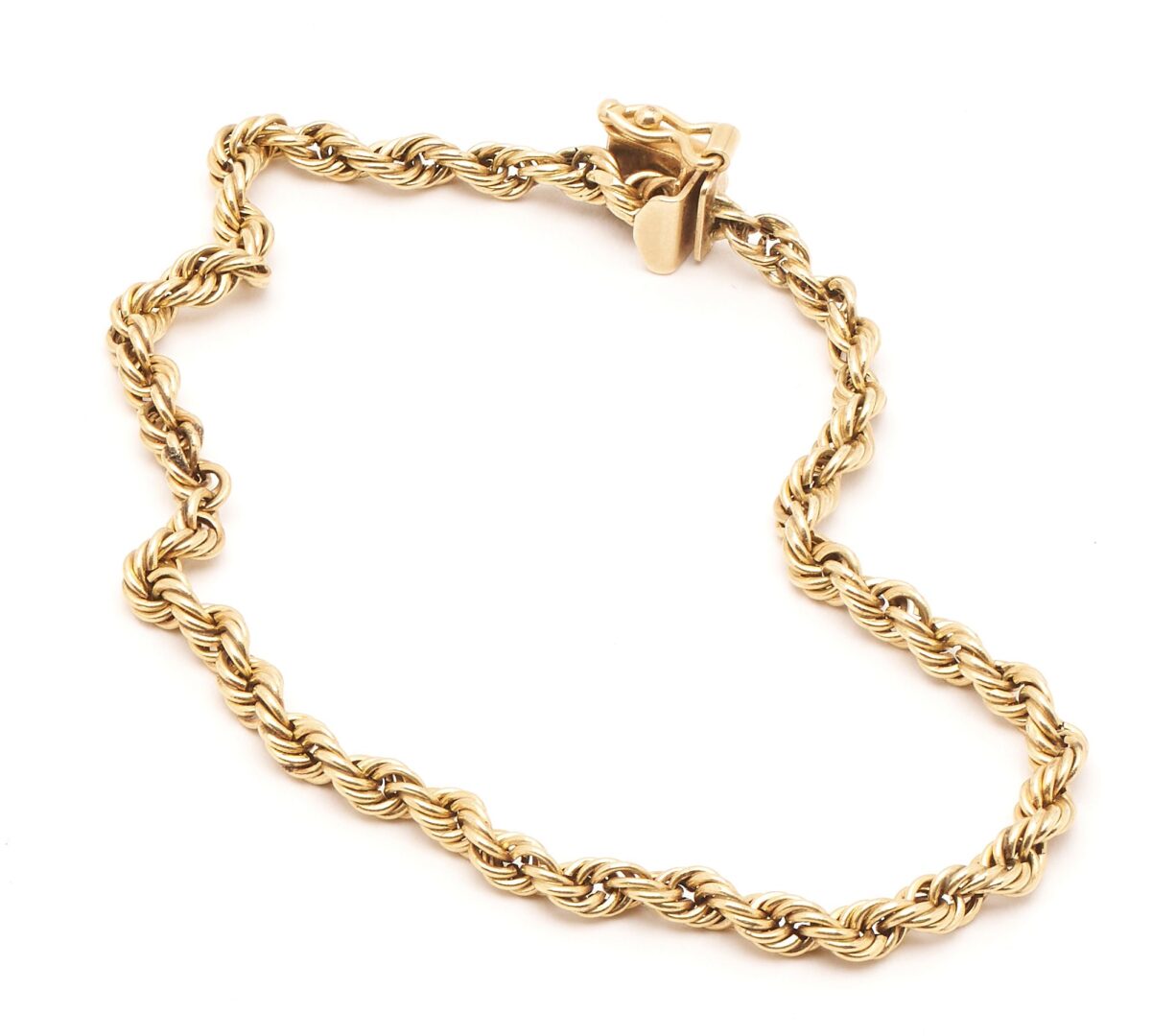 Lot 861: Four (4) Gold Rope Chain Bracelets