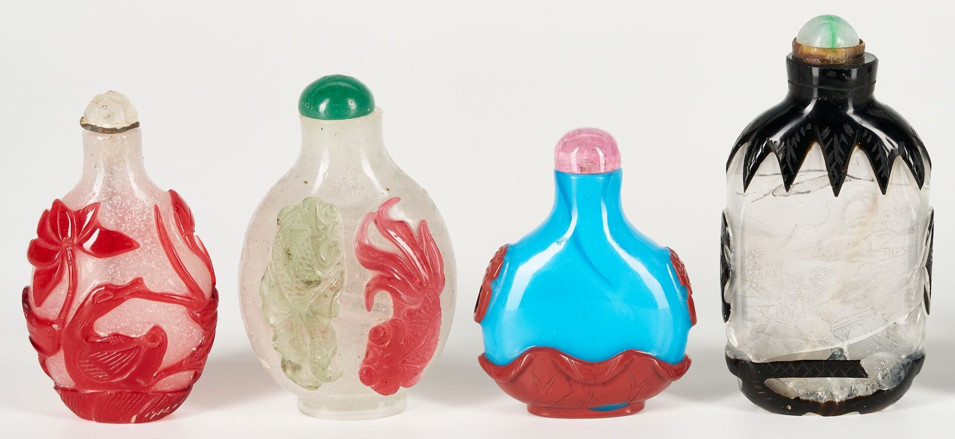 Lot 871: 8 Chinese Peking Glass Snuff Bottles