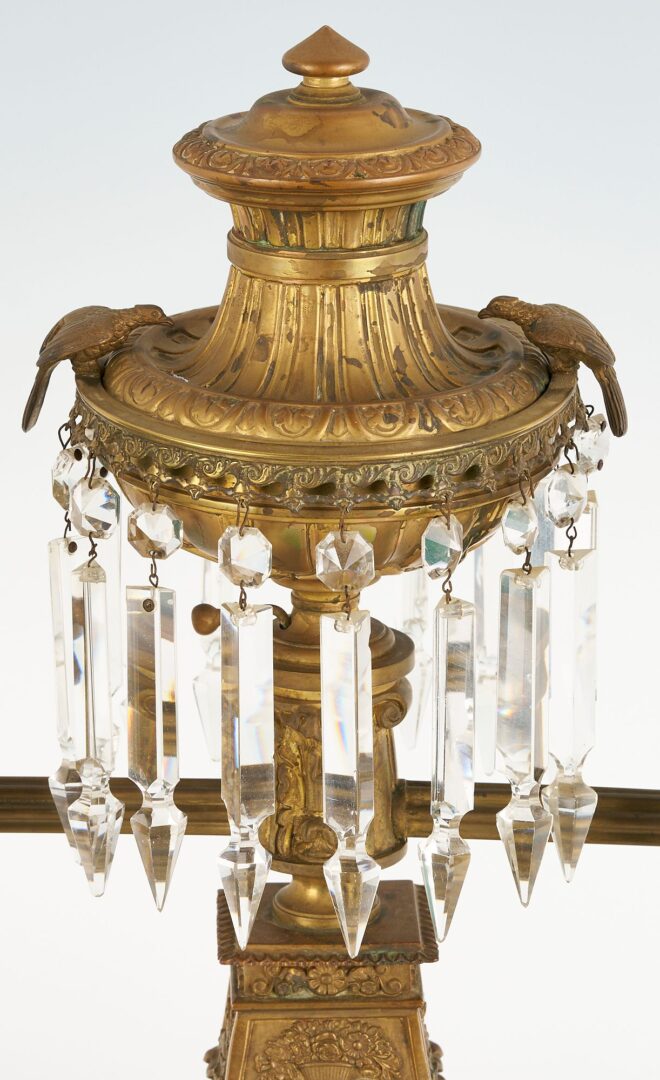 Lot 87: Baldwin Gardiner Brass Argand Lamp, SC History