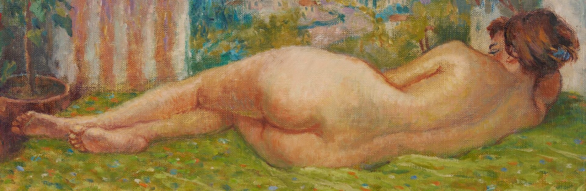 Lot 895: Pair of Dennis Gilbert O/C Impressionist Nudes