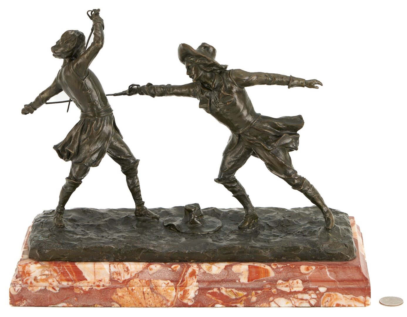 Lot 897: After Edouard Drouot Bronze Sculpture, The Sword Fight