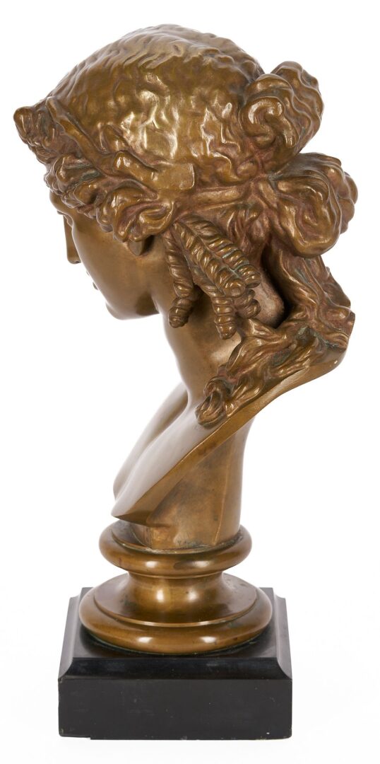Lot 898: Neoclassical Female Bronze Bust, F. Barbedienne Foundry