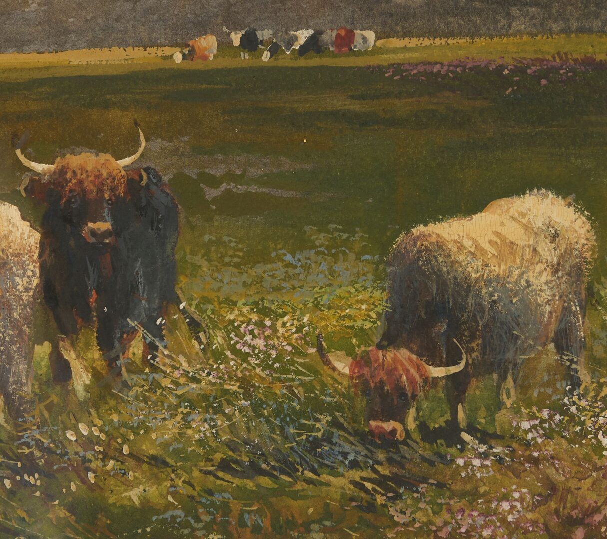 Lot 904: Stuart Forbes Cattle Painting