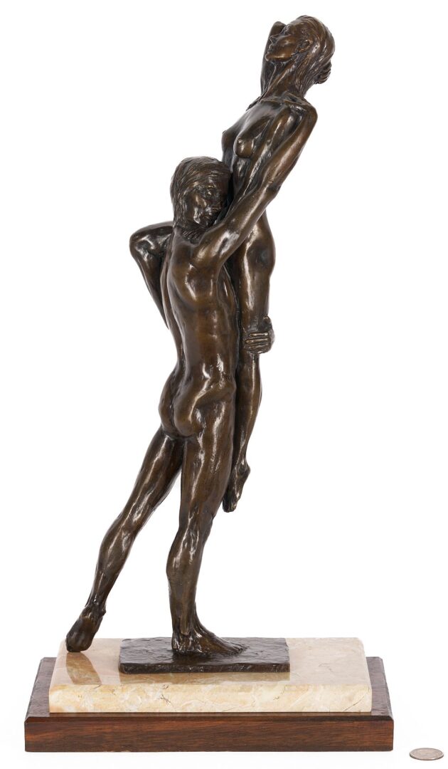 Lot 918: Contemporary Bronze Nude Figural, signed McGavock