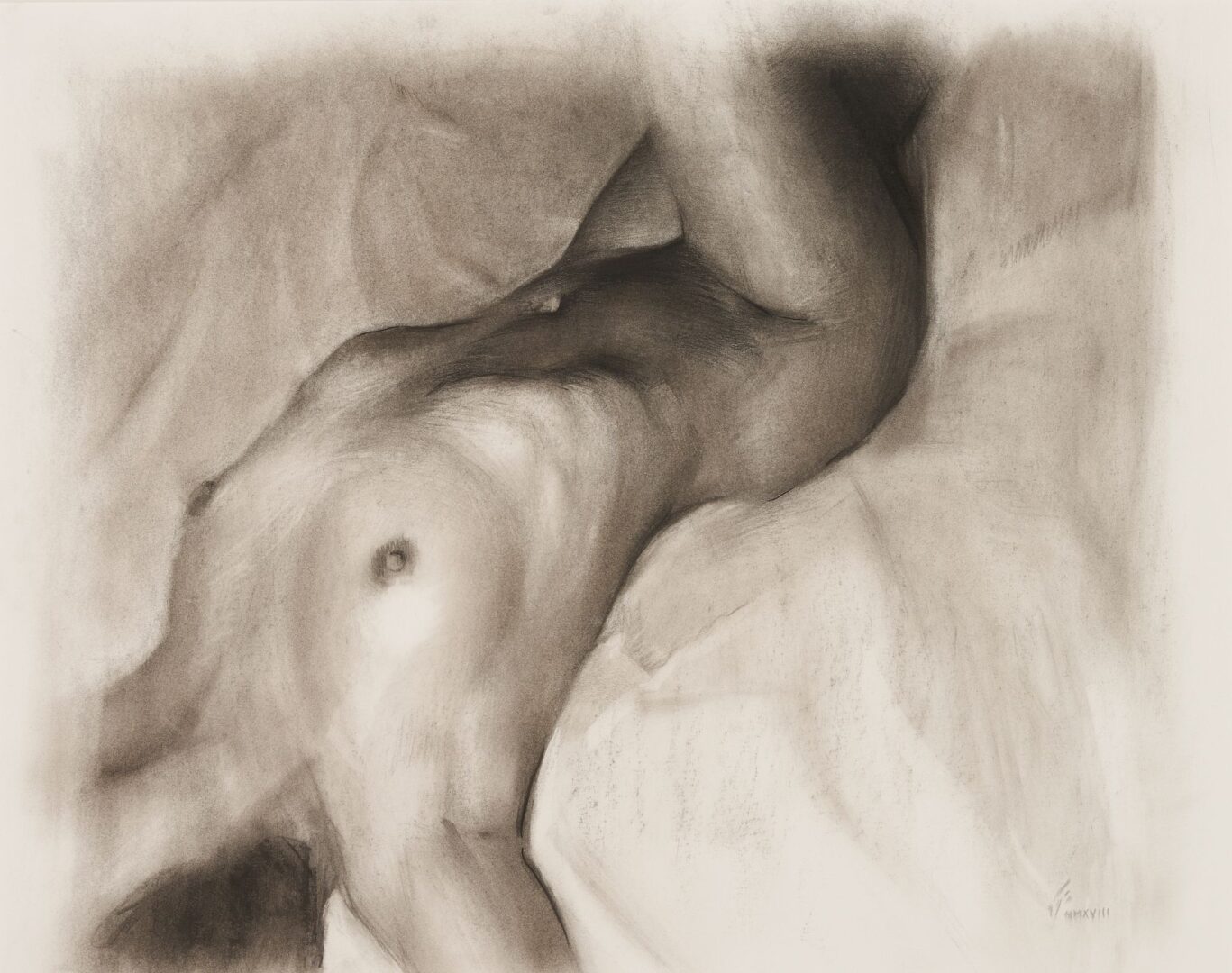 Lot 919: 2 Jesus Villarreal Nude Female Figure Drawings