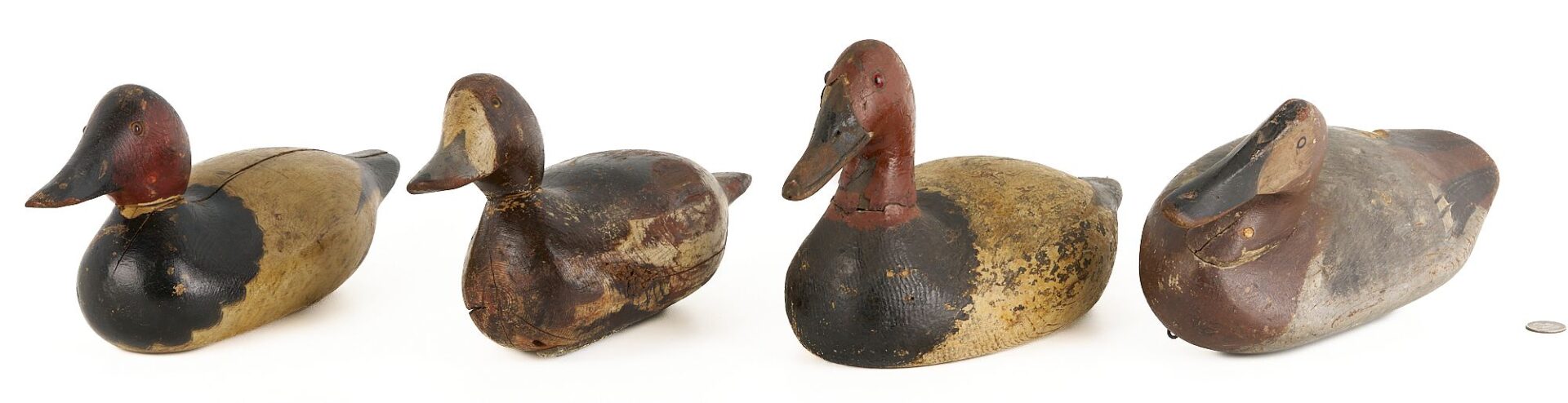 Lot 923: 4 Carved & Painted Duck Decoys, incl. Frank Resop