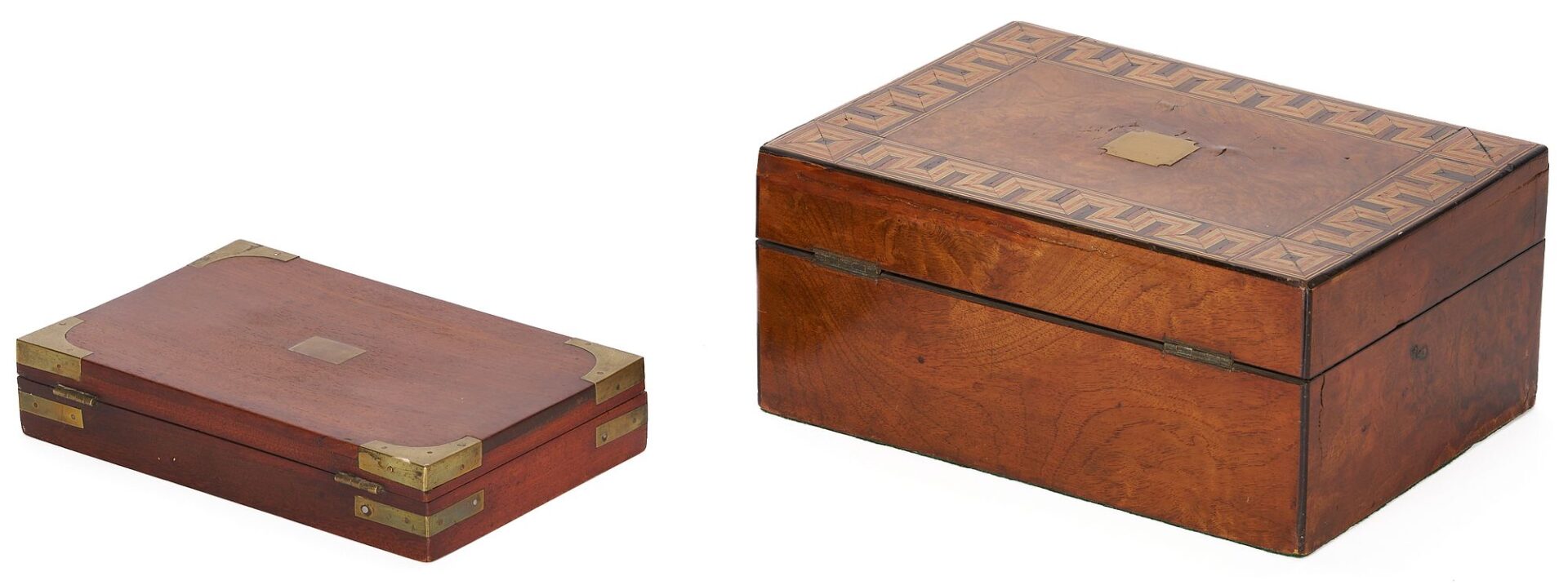 Lot 92: 7 Wooden Boxes, incl. Inlaid & Figured