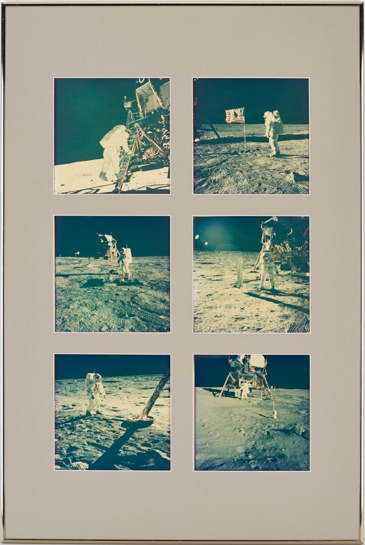 Lot 978: Framed Set of 6 NASA Moon Landing Photos