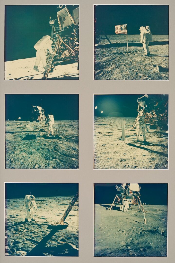 Lot 978: Framed Set of 6 NASA Moon Landing Photos