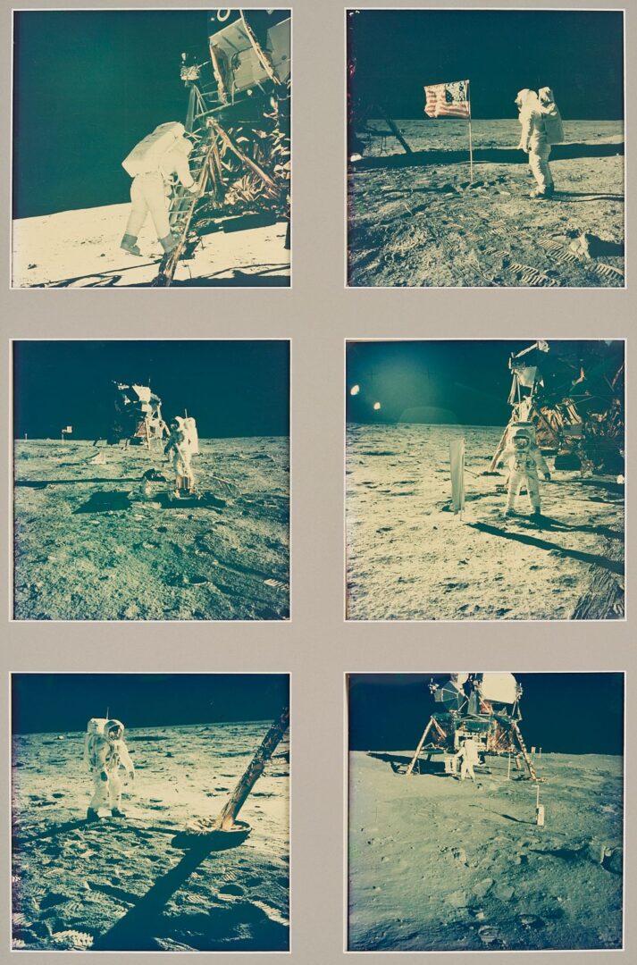 Lot 978: Framed Set of 6 NASA Moon Landing Photos