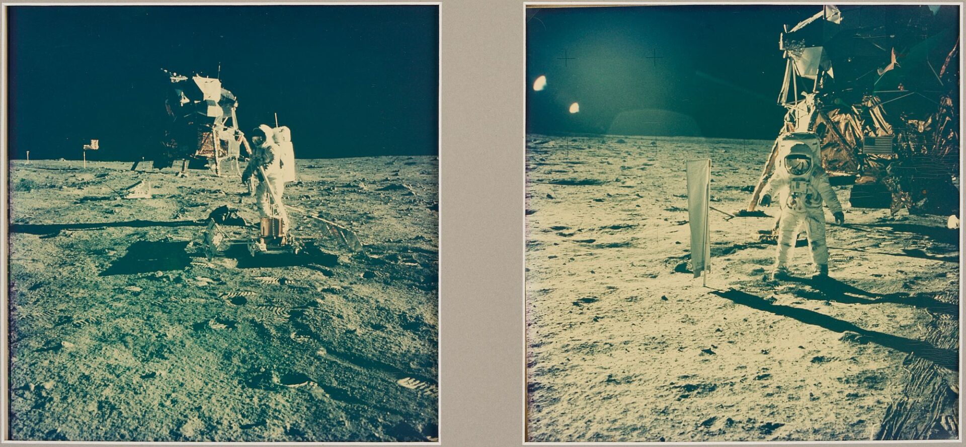 Lot 978: Framed Set of 6 NASA Moon Landing Photos