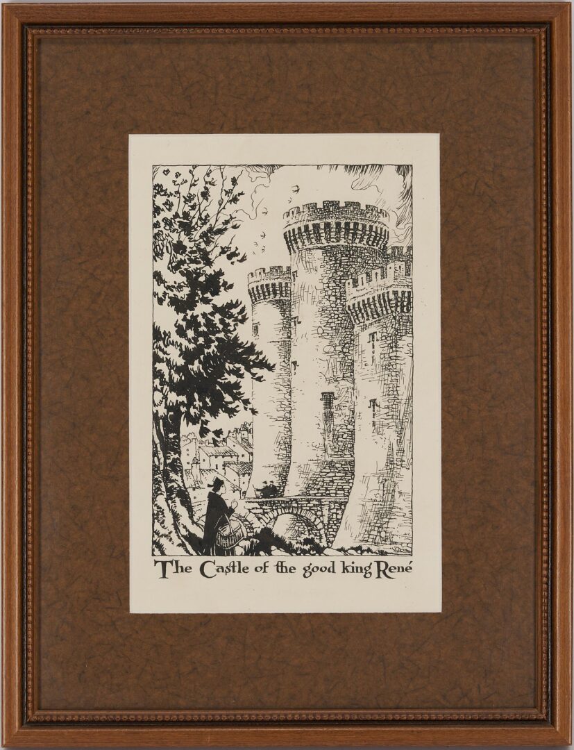 Lot 981: Thornton Oakley Original Pen Ink Illustration, Castle