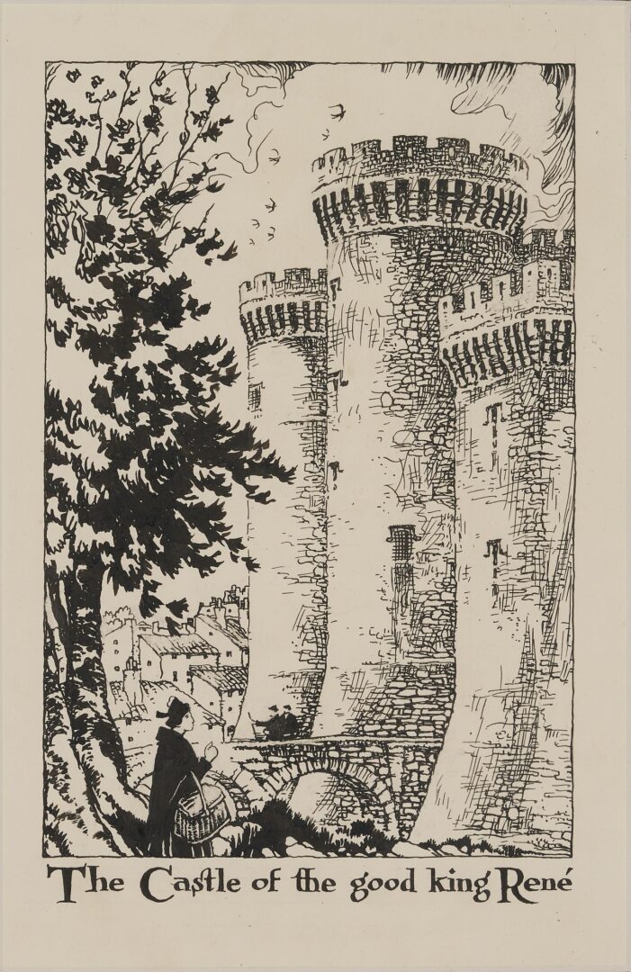 Lot 981: Thornton Oakley Original Pen Ink Illustration, Castle