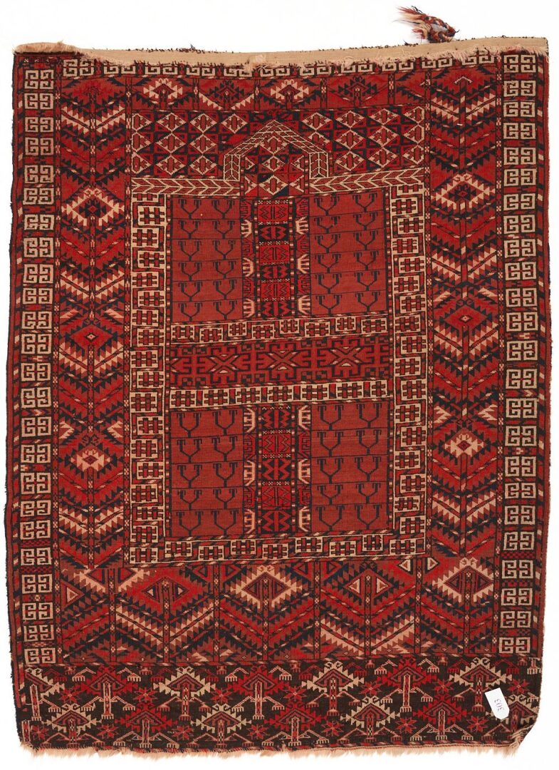 Lot 987: Antique YomudÃÂ or Yomut Turkmen Ensi Rug